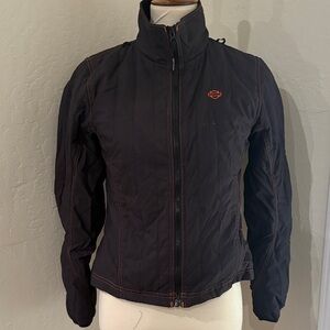 Harley-Davidson Black Utility Jacket with Orange Accents
